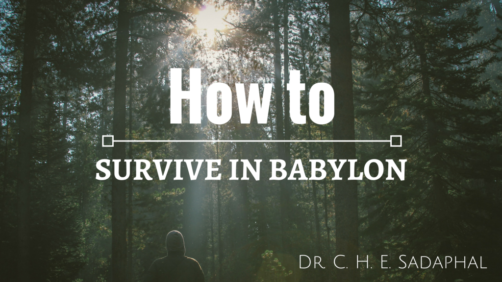 Sadaphal Sermon How to Survive in Babylon Graphic